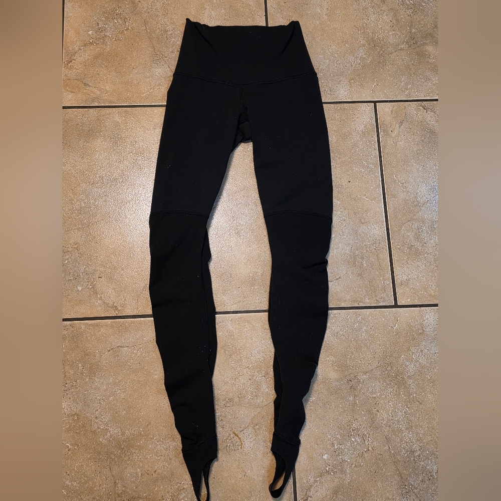 lululemon athletica Black High-Waist Stirrup Leggings